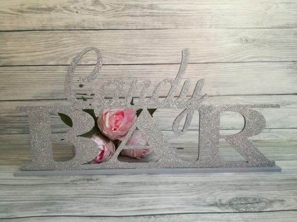 candy bar, candy bar na wesele, candy bar glamour, dekoracja słodkiego stołu, dekoracje słodkości, cukiernia na wesele, napisy weselne, napisy ślubne,