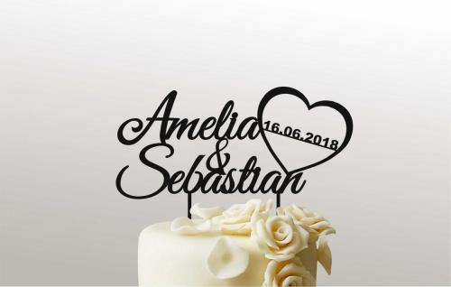 topper z imionami na tort-topper-topper na tort-topper personalizowany-toper-gdzie zamowic topper-topper cena-piekne toppery-topper na wesele-napisy weselne-napisy na wesele